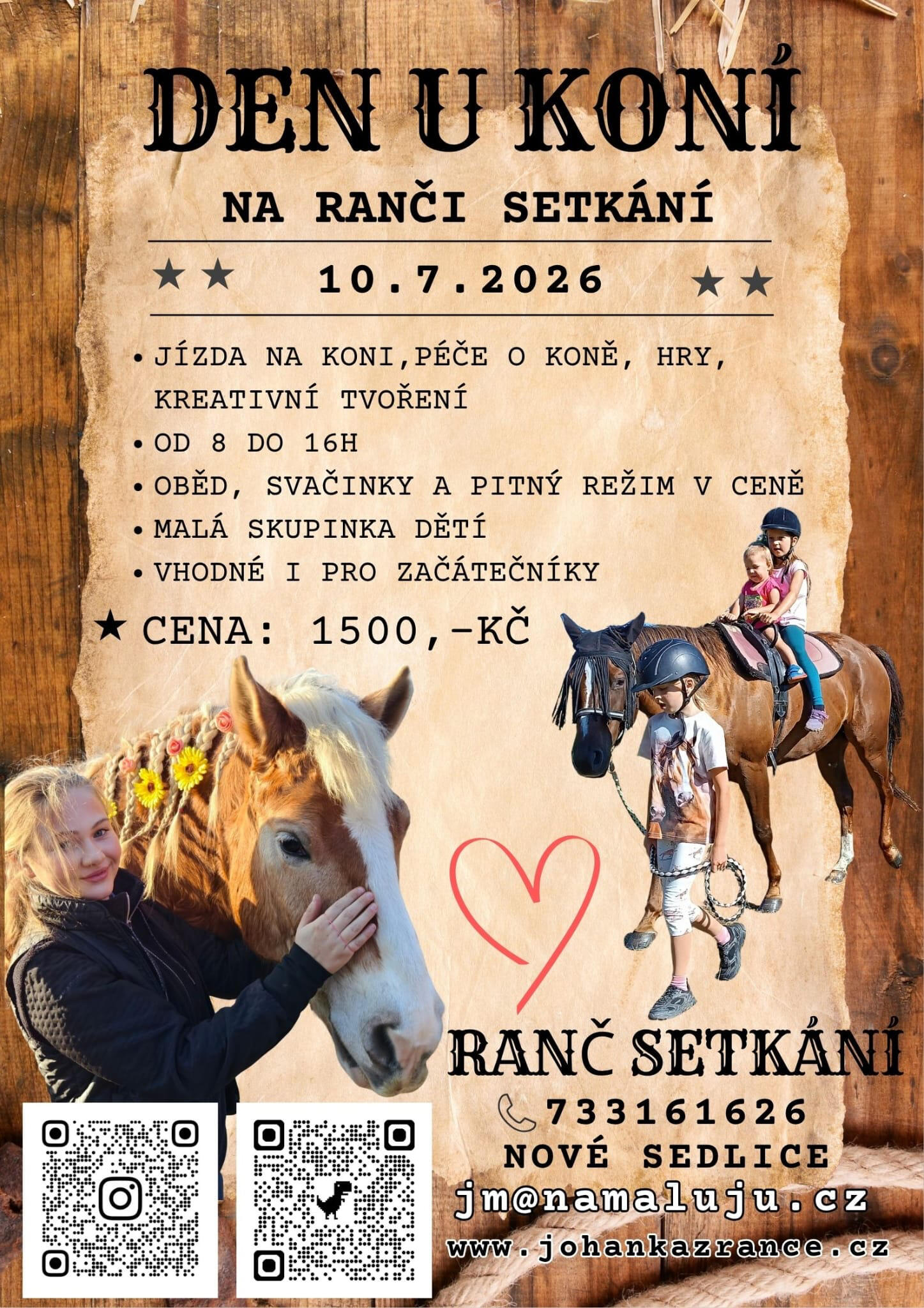 Den u koní na Ranči Setkání Den u koní na Ranči Setkání
